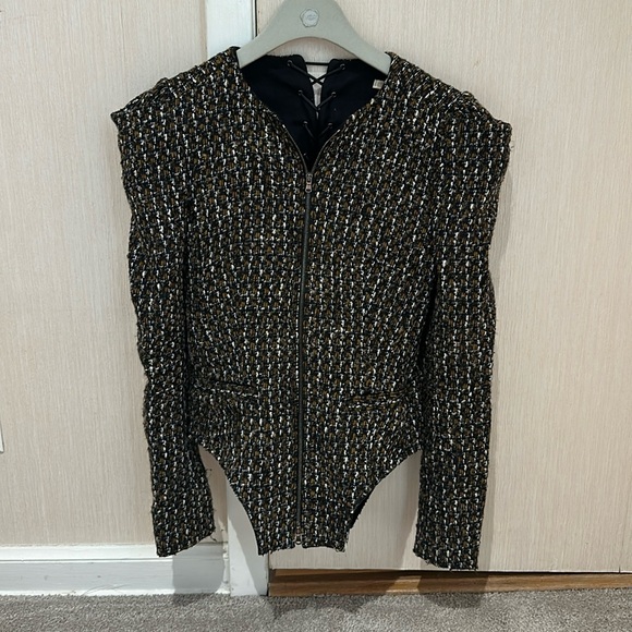 Carven Jackets & Blazers - Carven wool boucle tweed armor jacket